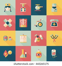 Hospital and health icons set