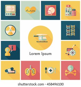 Hospital and health icons set