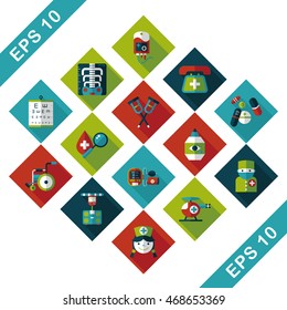 Hospital and health icons set