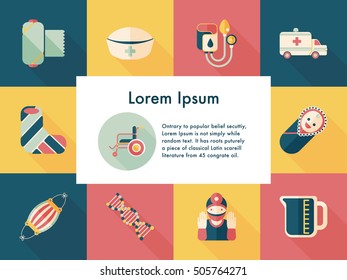 Hospital and health icons set