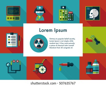 Hospital and health icons set