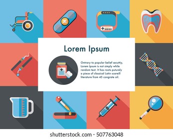 Hospital and health icons set