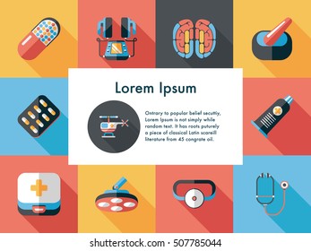 Hospital and health icons set