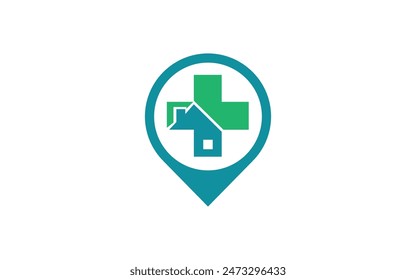 hospital health medical medicine logo design vector Pro Vector