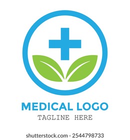 Hospital health professional medical circle medicine logo design