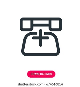 Hospital help vector icon 
