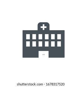 hospital icon black awesome flat design