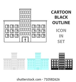 Hospital icon cartoon. Single building icon from the big city infrastructure cartoon.
