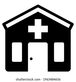 Hospital icon clinic vector simple style design eps