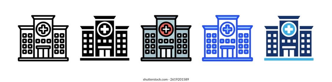 Hospital Icon Collection With Multiple Styles