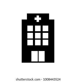 Hospital icon cross building isolated human medical view. Trendy Flat vector style for graphic design, logo, Web site, social media, UI, mobile upp, EPS10