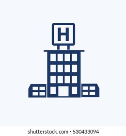 Hospital icon design, clean vector
