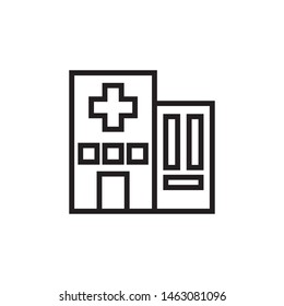 Hospital icon design template. Trendy style, vector eps 10