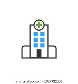 Hospital icon design template vector isolated illustration