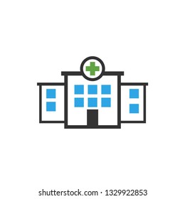 Hospital icon design template vector isolated illustration
