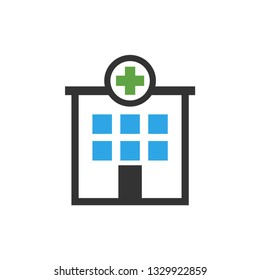 Hospital icon design template vector isolated illustration