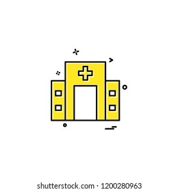 Hospital icon design vector 