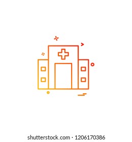 Hospital icon design vector 
