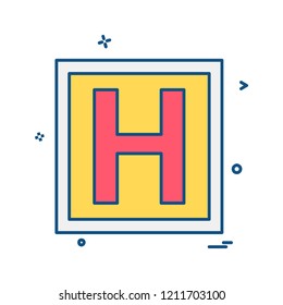 Hospital icon design vector