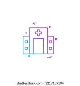 Hospital icon design vector 
