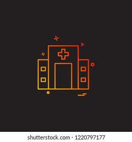 Hospital icon design vector 