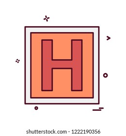 Hospital icon design vector