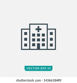 Hospital Icon Design, Vector EPS10