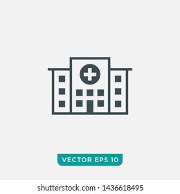 Hospital Icon Design, Vector EPS10