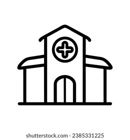 vector de diseño de icono de hospital aislado