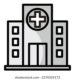 Hospital Icon Element For Design