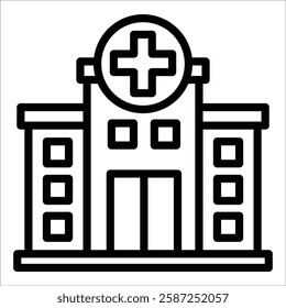 Hospital Icon Element For Design