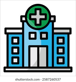 Hospital Icon Element For Design