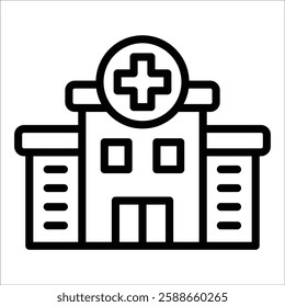 Hospital Icon Element For Design