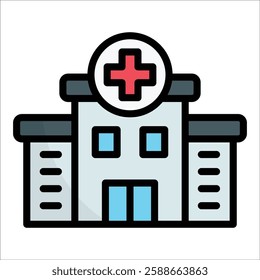 Hospital Icon Element For Design