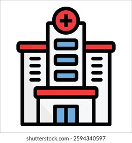 Hospital Icon Element For Design