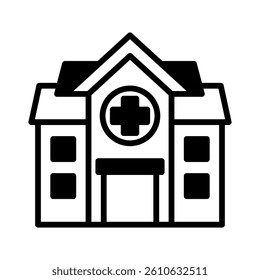Hospital Icon Element for Design