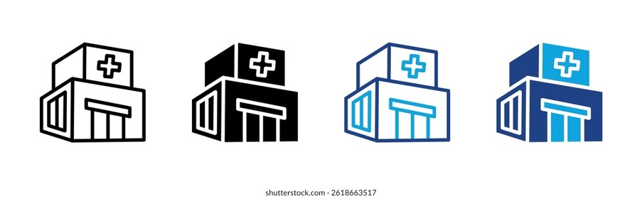 Hospital Icon Element For Design