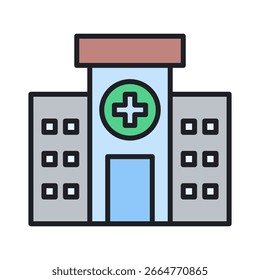 Hospital Icon Element for Design