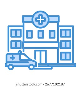 Hospital Icon Element For Design