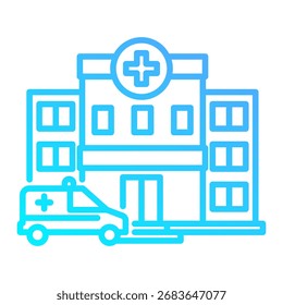 Hospital Icon Element For Design