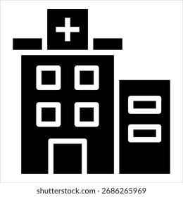 Hospital Icon Element For Design