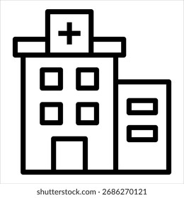 Hospital Icon Element For Design