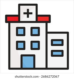 Hospital Icon Element For Design