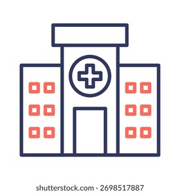 Elemento de icono de hospital para el diseño