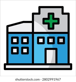 Hospital Icon Element For Design