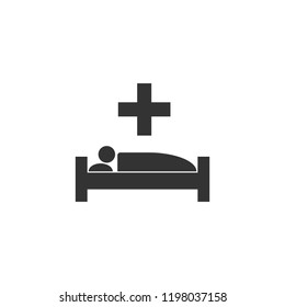 Hospital icon flat. Icon Flat