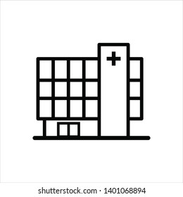 hospital icon flat design collection