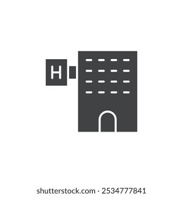 Hospital icon flat and simple set design