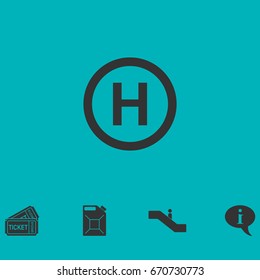 Hospital icon flat. Simple vector symbol and bonus icon