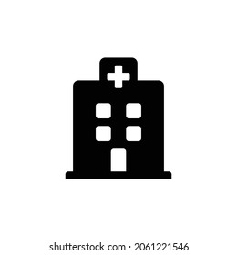 hospital Icon. Flat style design isolated on white background. Vector illustration